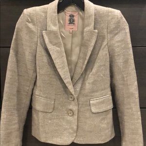 Juicy Couture Italian Fabric Metalic Crop Blazer